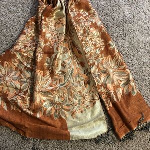 Metallic Embroidered Scarf